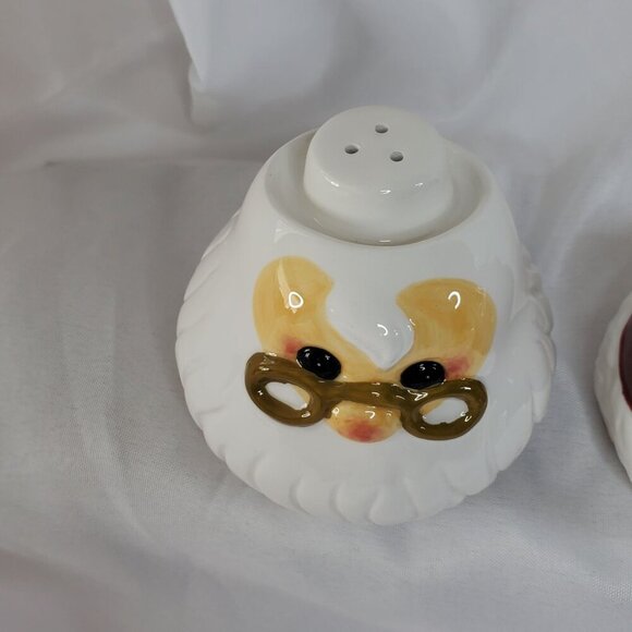 VTG Mother Brown's Santa And Hat Salt & Pepper Shakers Ceramic 1999 Christmas - Picture 5 of 11